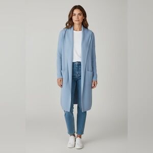 Max Sport  women’s Cardigan Open Front.  Light Blue